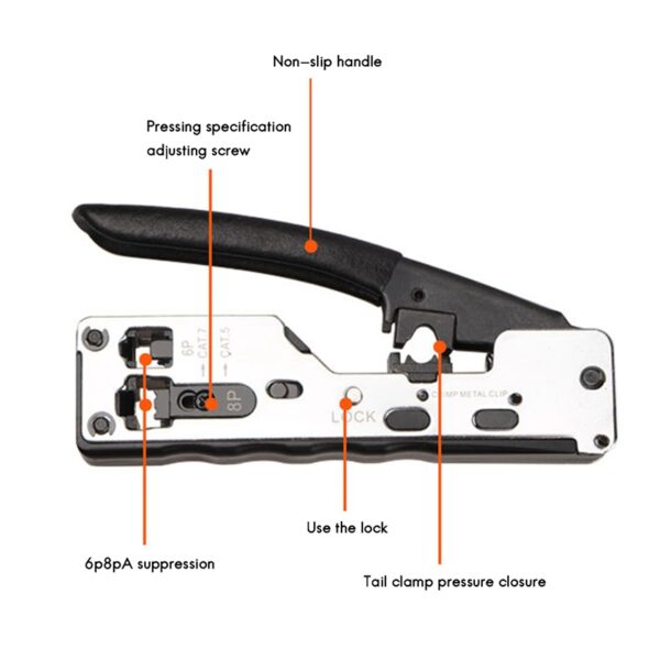 Rj45 Tool Network Cable Crimper for Rj45 Cat7 Cat6A Cat6 Cat5 Rj11 Rj12 Connector Crimper Pliers Tools 2
