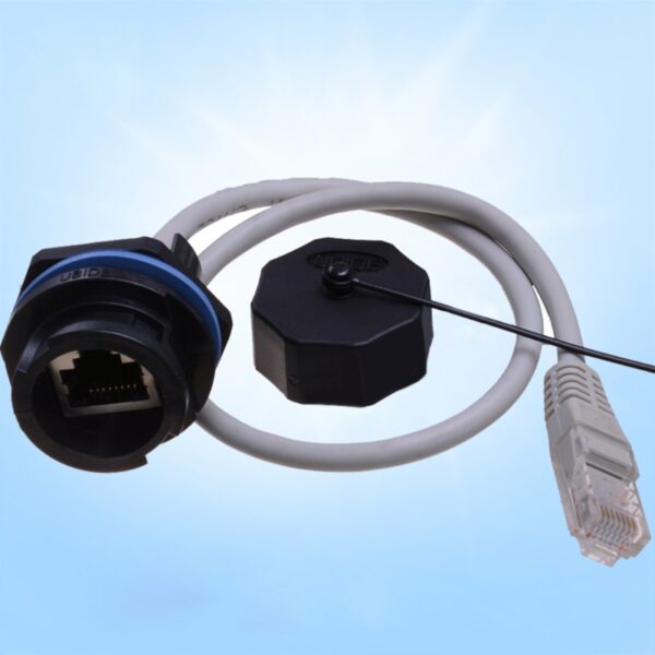 1m CAT6E Waterproof RJ45 Connector Net Work Bridge Ethernet Adapter Plug Cable Shielded Panel Mount RJ45RB72010 3