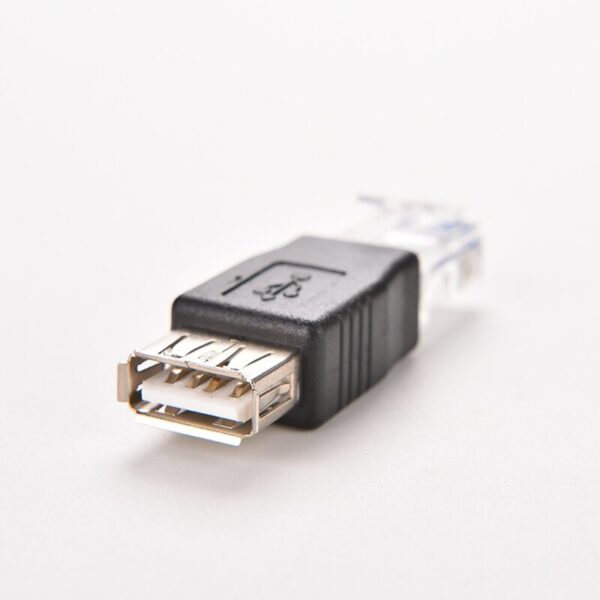 Transverter Plug PC Crystal Head RJ45 Male to USB 2.0 AF A Female Adapter Connector Laptop LAN Network Cable Ethernet Converter 2