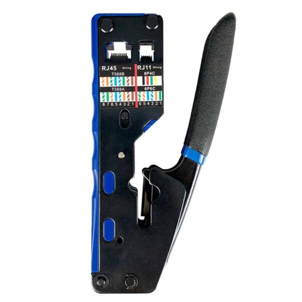 HOT-RJ45 Crimp Tool Pass Through Cutter for RJ45 Cat7 Cat6 Cat5 RJ11 RJ12Modular Connectors All-In-One Wire Tool 5