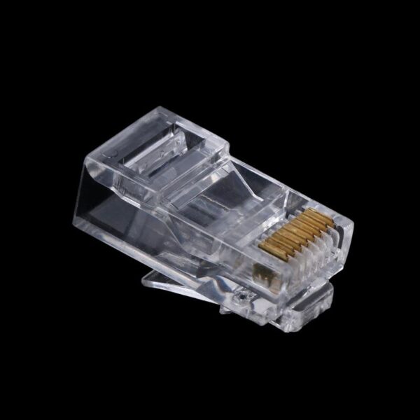 25/100Pcs Gold Plated RJ45 Net Network Cables Modular Plug Cat5 CAT5e Connector 8P8C Modular Rj45 Plug Terminals 1