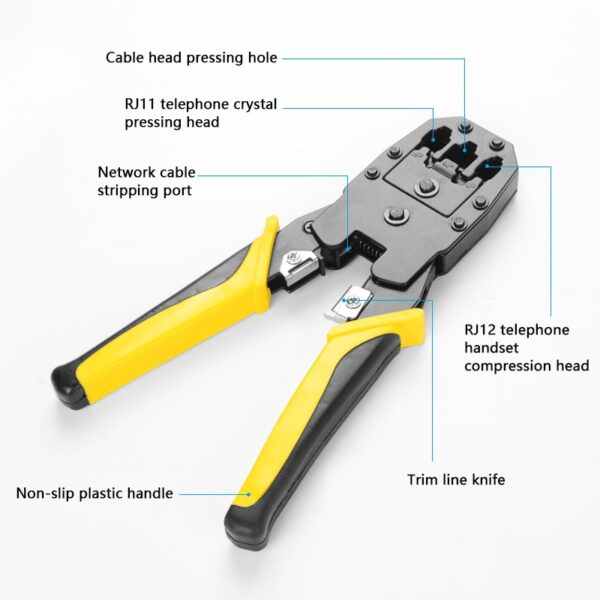 RJ45 RJ11 RJ12 CAT5 CAT5e Portable LAN Network Repair Tool Kit Utp Cable Tester AND Plier Crimp Crimper Plug Clamp PC 2