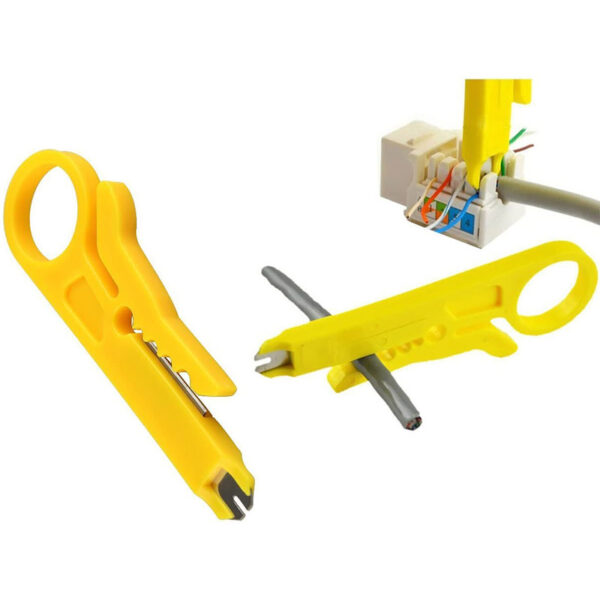 Punch Down Impact Tool,Blade Network Wire Punch Down Installation Cut Tools for RJ45 Jack Cable Cord Wire Stripper 2