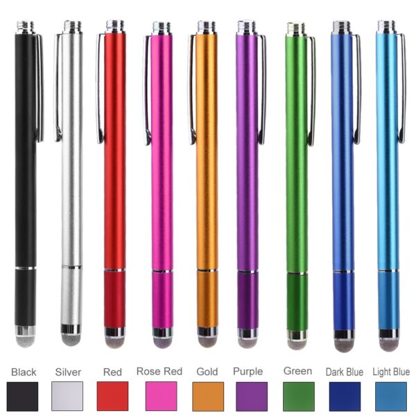 New 2 in 1 Suction Multifunctional Capacitive Stylus Metal Drawing Writing Touch Screen Pens Universal for Smart Phones Tablet 4