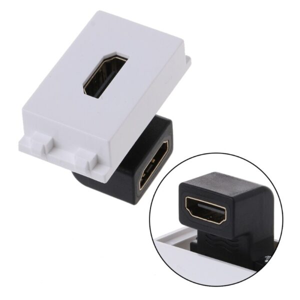 90 HDMI Female to Female Connector with Angle Side HDMI Wall Plate 4