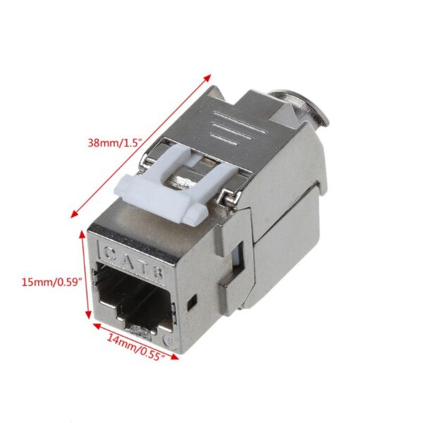 1Pc RJ45 Keystone Cat6 Cat6A Shielded FTP Zinc Alloy Module Keystone Jack Network Connector Adapter 32CB 5