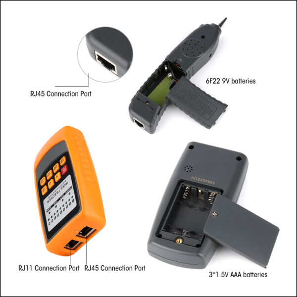 RZ Wire Tracker Network Cable Tester Power Cable Detector Line Finder Telephone Wire Tracker Tracer Diagnose Tone Tools 3