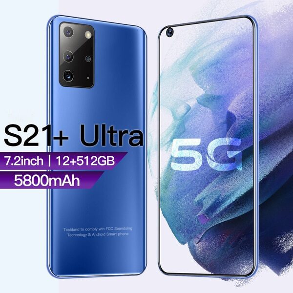 Galay S21+ Ultra 7.2 Inch Smartphone 5800mAh Unlock Global Version 4G 5G Android 10.0 16MP+32MP 12GB+512GB Celulares Smartphone 4