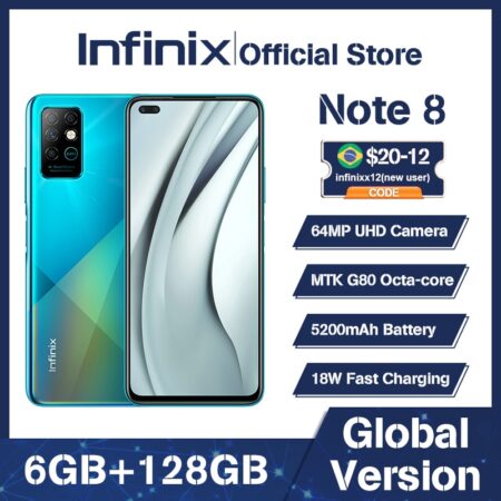 Global Version Infinix Note 8 Smart Phone 6GB RAM 128GB ROM 6.95 Inch HD+ Display 5200mAh 18W Fast Charge Mobile X692-K 1