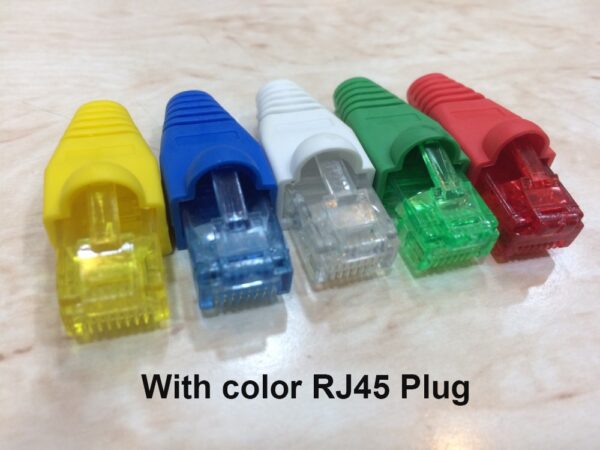 JONSNOW RJ-45 CAT6 CAT5e Adapter Cap Ethernet Network Cable Connector Plugs RJ45 Caps Cat 5 CAT6 protective sleeve multicolour 6