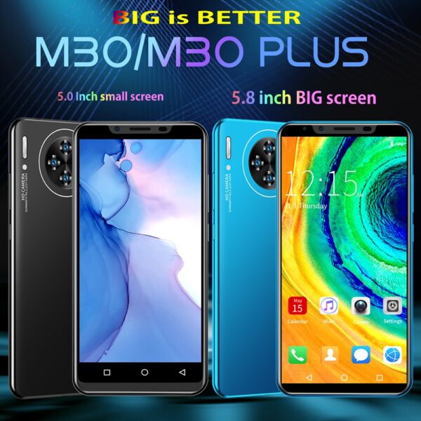 3G WCDMA Smart Phone CECTDIGI M30 Plus 5.8 Inch Full Screen Smartphone Unlocked Dual Sim Mobile Phone Face ID Unlocked 2