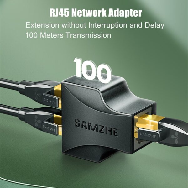 RJ45 Connector Ethernet Cable Adapter Lan Cable Extender Splitter Internet Cable Connection Female to Female 1 Input 2 Output 4