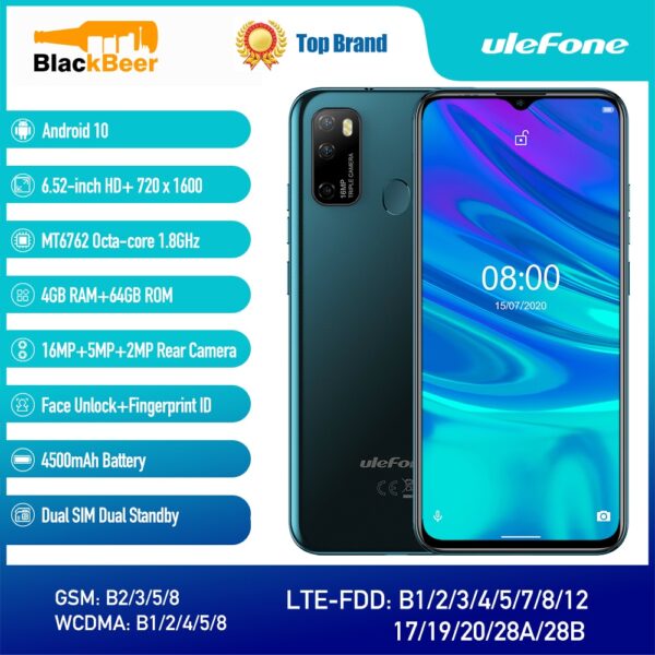 Ulefone Note 9P Android 10.0 Smartphone 6.52 1