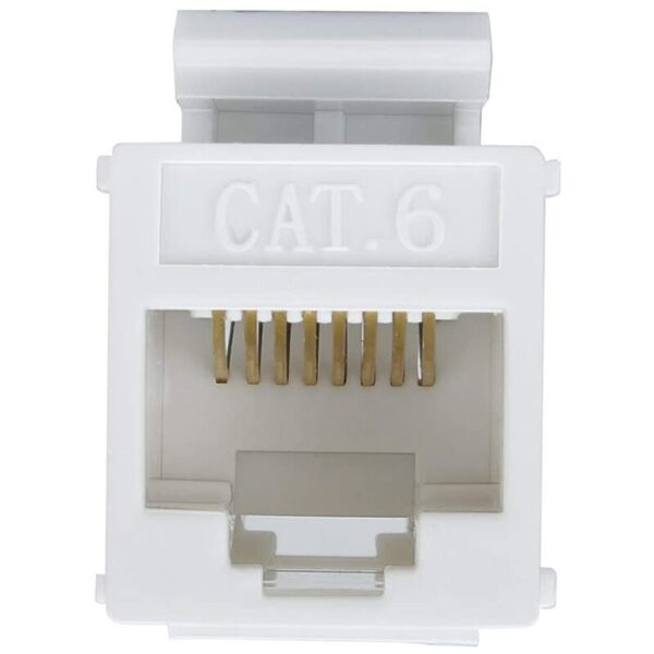 10-Pack CAT6 Keystone RJ45 Coupler Female to Female Jack Inline Network Coupler-White 4