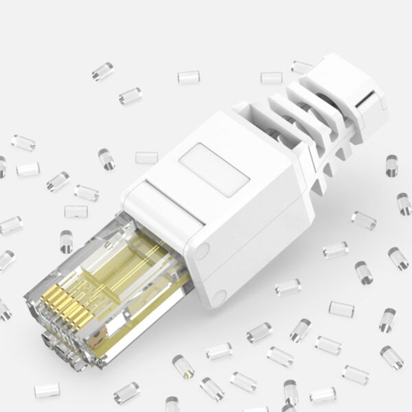 CCTV Ethernet Cable Tool-less Crystal Head Plug CAT6 RJ45 Connector Tool-less Connector No Crimp Connectors 1