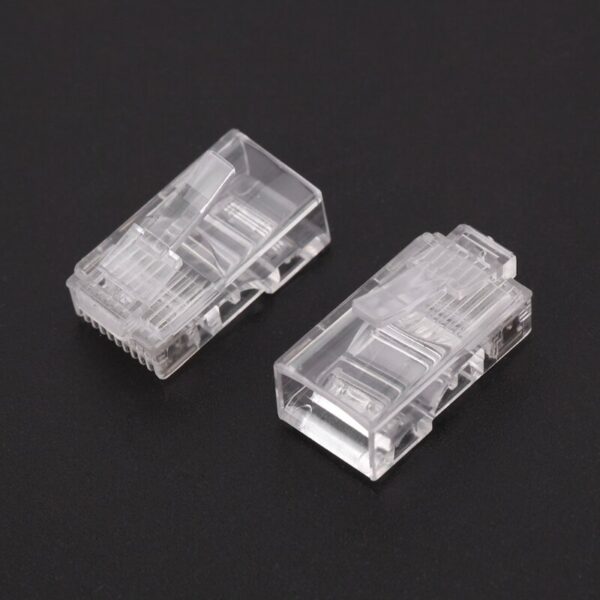 2020 New 50 Pcs/Pack Stranded 10P10C Network Cable Connector RJ48 Crystal Plug Modular 3