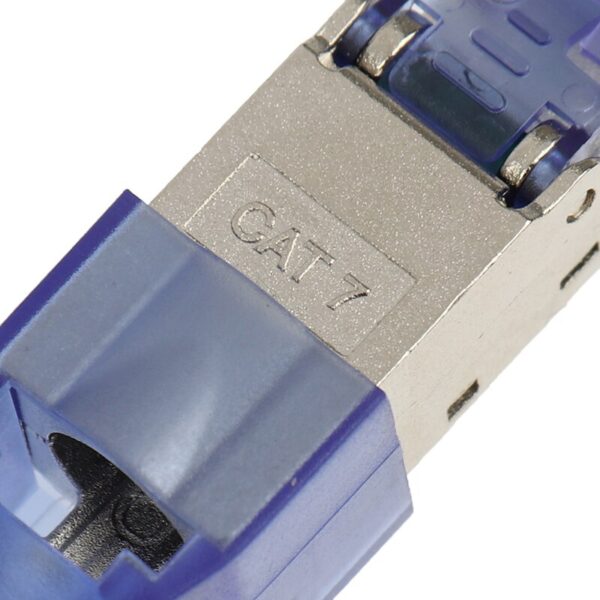 Tool-Free Shielded Crystal Head Ftp RJ45 Cat 7/Cat6A/Cat8 Termination Plug Cat7 Connector Cat6A Connectors Modular 22-26AWG 4