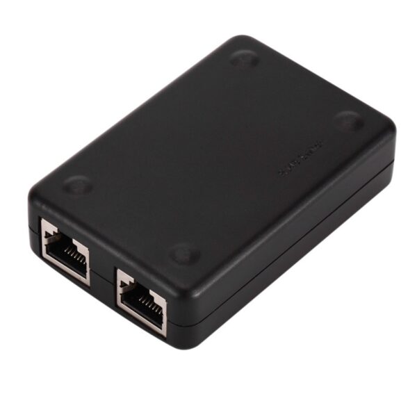 Mini Dual Port Network Ethernet Box Switch Converter Adapter Shared Equipment Sharer adapter network converter 2