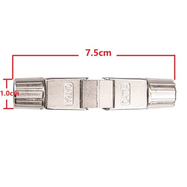 RJ45 Networking Connector Cat6A Cat7 RJ45 Network Full Shielding Tool-free Connection Module Plugs RJ45 Coupler Lan Adapter 2