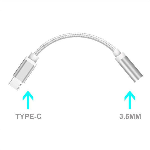 USB Type-C to 3.5mm Headphone Jack AUX Audio Cable Adapter for Samsung LG Nexus Oneplus Nokia Xiaomi Huawei Type C Smart Phones 4