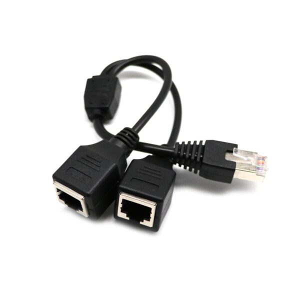 RJ45 Male to Female Socket Port Ethernet Cable LAN Ethernet Network Splitter Transmission Cat5e Cat5 Cat6 LAN Adaptor Cord 1