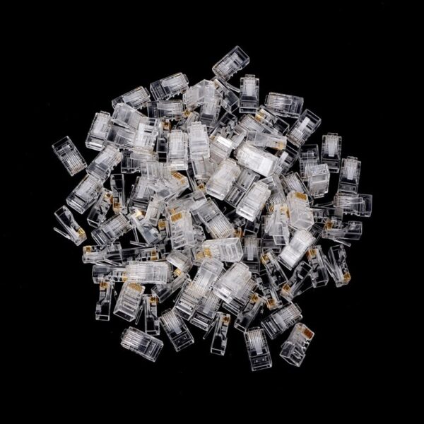 100Pcs RJ45 8-Pin Connector CAT6 Network Cable Modular Ethernet Crystal Plugs Dropshipping 3