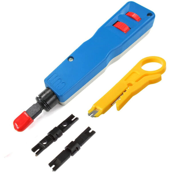 Punch Down Impact Tool,Blade Network Wire Punch Down Installation Cut Tools for RJ45 Jack Cable Cord Wire Stripper 1