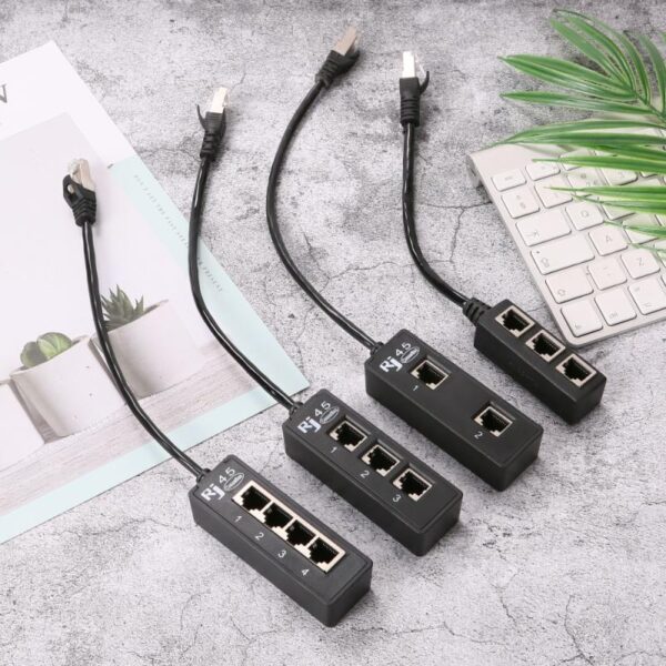 Networking Extension Plug Cable Adapter Accessories RJ45 1 Male To 4 Female LAN Ethernet Socket 4 Port Splitter Ethernet Cable 6