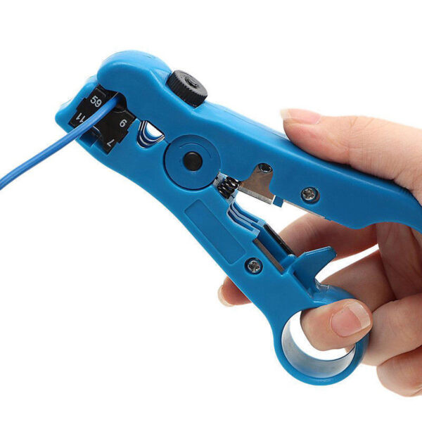 Flat or Round UTP Cat5 Cat6 Wire Coax Coaxial Stripping Tool Universal Cable Stripper Cutter Stripping Pliers Tool for Network 6