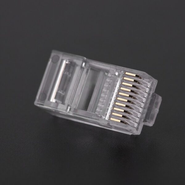 2020 New 50 Pcs/Pack Stranded 10P10C Network Cable Connector RJ48 Crystal Plug Modular 6