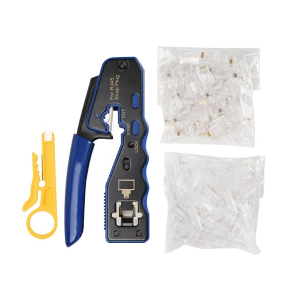 RJ45 Crimper Tool Kit for Cat6 Cat5 Cat5E 8P8C Modular Connectors All-In-One Network Tool Cable Crimper 1