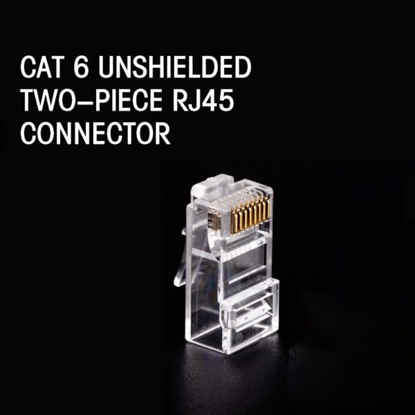 50Pcs CAT6 Connector Plugs RJ45 Network Cable Modular Pass Through CAT6 RJ45 Connector Plugs 8P8C Accessories Strong Plasticity 4