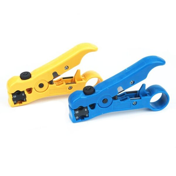 Universal Network Cable Stripper Cutter Stripping Pliers Tool Flat or Round UTP Cat5 Cat6 Wire Coax Coaxial Stripping Tool 3