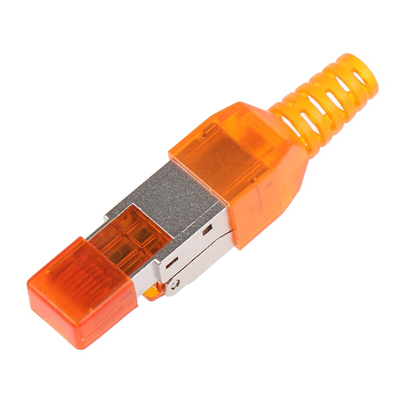 1PC Rj45 STP Shielded Connector Ethernet Plug Adapter Tool-Free Crimping Shielded Crystal Head Network Ethernet Cable plug