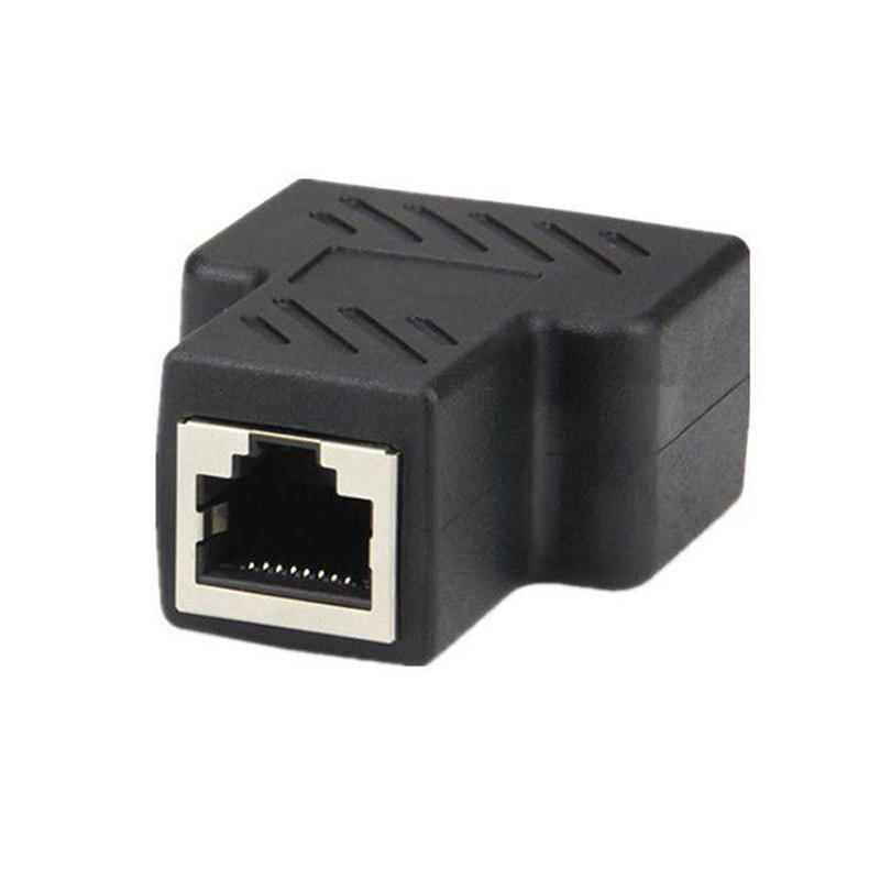 1Pc RJ45 Splitter Adapter 1 to 2 Dual Female Port CAT5/CAT Splitter Connections Adapter 6 Tool Sockt Ethernet Network LAN H7H8