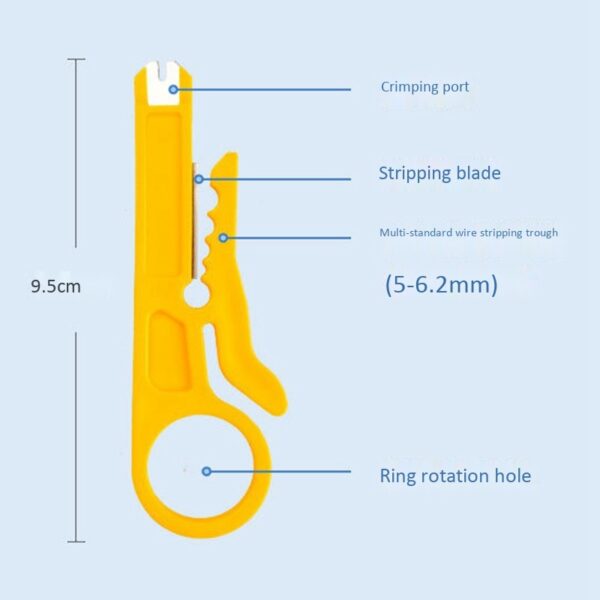 RJ45 Crimper Tool Kit for Cat6 Cat5 Cat5E 8P8C Modular Connectors All-In-One Network Tool Cable Crimper 4