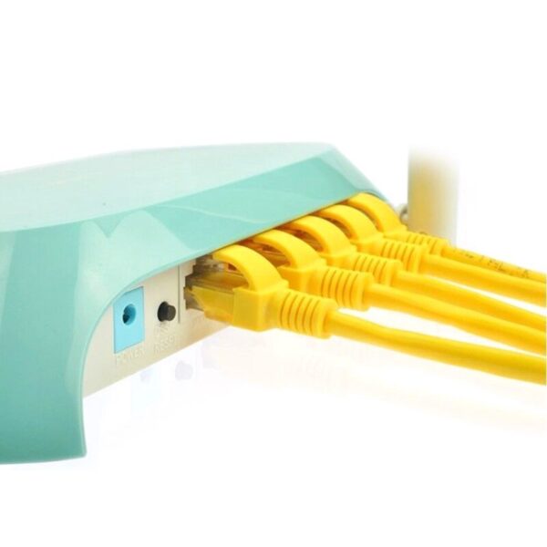 RJ45 CAT5 Ethernet Lan Network Cable Adapter For Computer Modem Anti-interference Yellow Extension Cord RJ45 connector 5