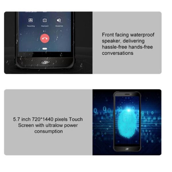AGM A10 IP68 Smartphone Waterproof  Shockproof Dustproof 4G LTE Cell phones 3GB/4GB RAM 32GB/64GB/128GB ROM Mobile phone 5