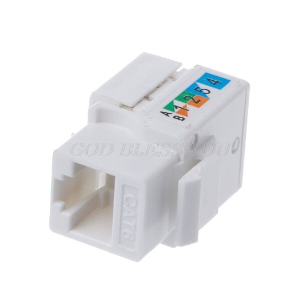 2Pcs CAT6 Network Module Information Socket RJ45 Connector Adapter Keystone Jack Drop Shipping 5