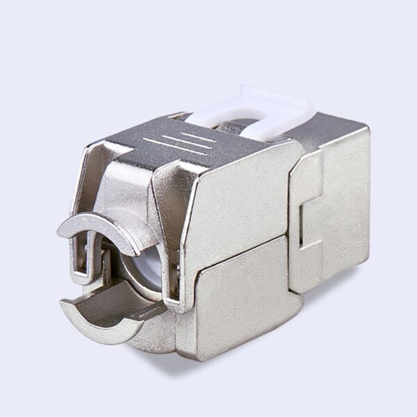 Network RJ45 Cat6 Cat7 Keystone Jack Module 360 Degree Full Shielded RJ45 Socket To LSA Tool-free Termination 4