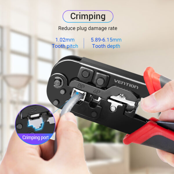 Vention RJ45 Crimping Tool RJ45 Network Cutting Tools 8P RJ45 Crimper Cutter Stripper Plier for Modular RJ12 RJ11 Crimp Crimper 4