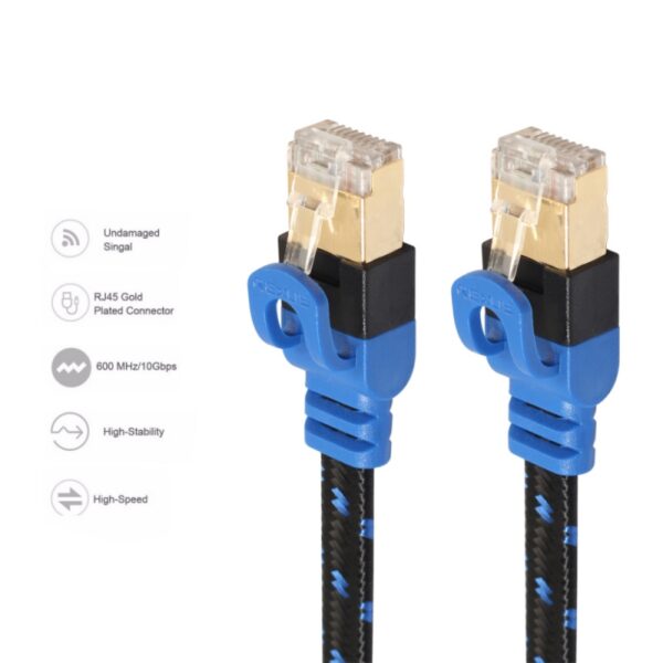 Durable 50cm1M 2M 3M 5M 10M 15M 20M CAT7 Ethernet Internet Network Patch LAN Flat Cable Cord For Computer ADSL Router 3