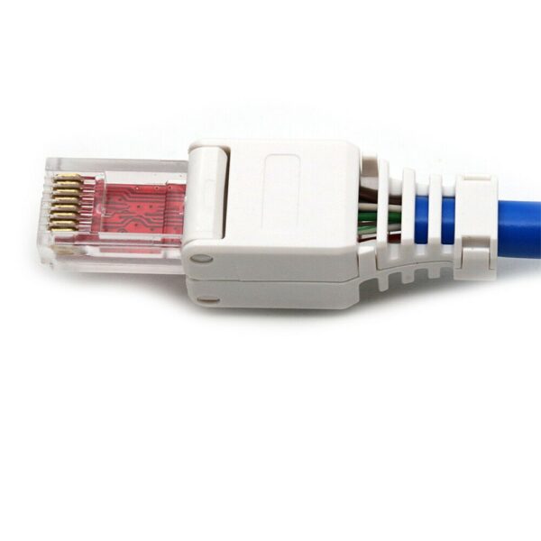 No Crimp Connectors Ethernet Cable Tool-less Crystal Head Plug CAT6 RJ45 Connector 5