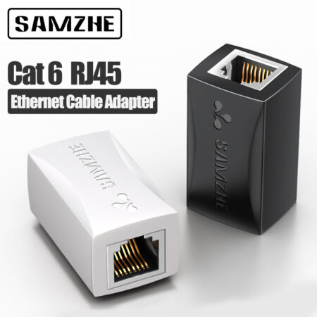 SAMZHE Ethernet Adapter 8P8C RJ45 Lan Cable Extension Connector for Internet Connection Female to Female 1
