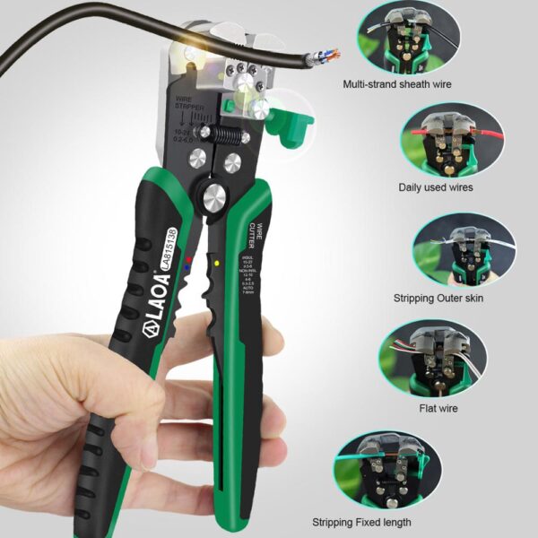 LAOA Automatic Wire Stripper Tools Wire Cutter Pliers Electrical Cable stripping Tools For Electrician Crimpping Made in Taiwan 3
