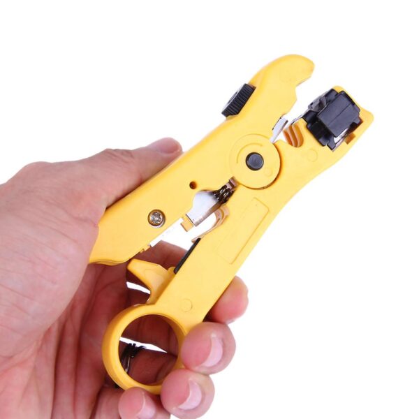 Flat UTP Cat5 Cat6 Wire Coax Coaxial Stripping Tool Universal Cable Stripper Cutter Stripping Pliers Tool for Network 4