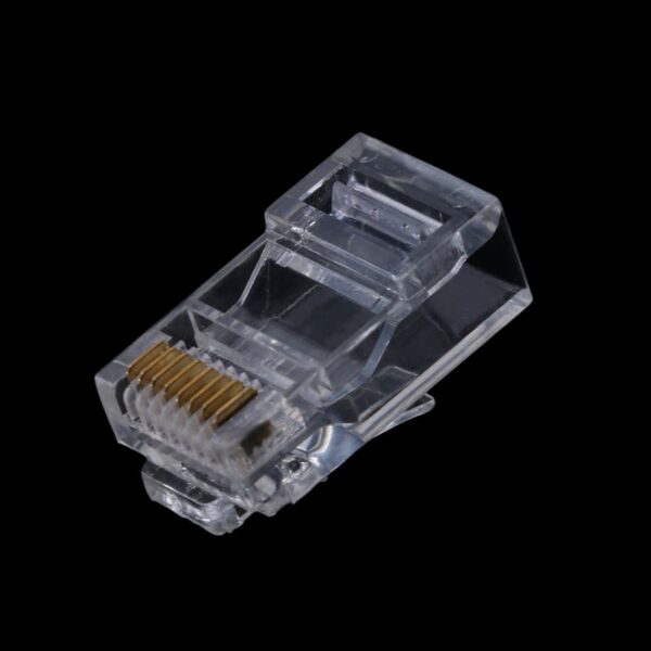 Gold plated RJ45 Net Network Modular Plug Cat5 CAT5e Connector 8P8C utp Unshielded Modular Rj45 Plug NEW 25/100/ 200/500 PCS 6