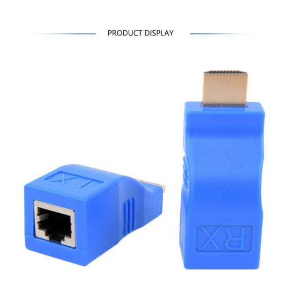 4k*2k Signal Adapter Rj45 HDMI-compatibleExtender Extension Up To 30m In Length Over Cat5e/6 Utp Lan Lan Network Ports 2.5 Gbps 6