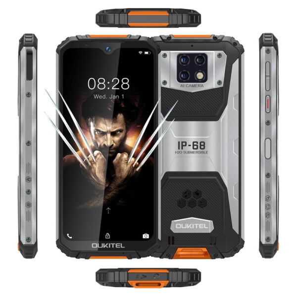 OUKITEL WP6 Ip68 Rugged Waterproof Smartphone MT6771T Octa Core 9V/2A 10000mAh Battery 48MP Triple Camera 6GB 128GB Mobile Phone 6