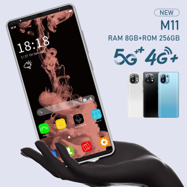Cheapest Smart Phone M11 6.1 Inch HD Full Screen Smartphone Android 5000mAh Unlocked Dual Sim Mobile Phone Fast Shipping Gift 1